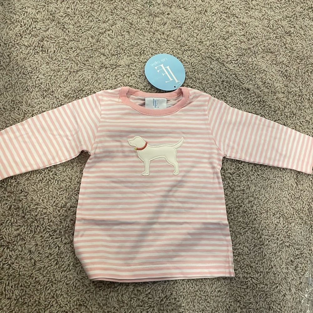 12M little English dog shirt, new with tags